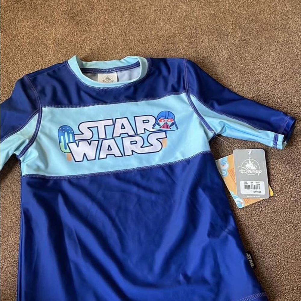 Disney Star Wars Kids Swim Shirt - Blue